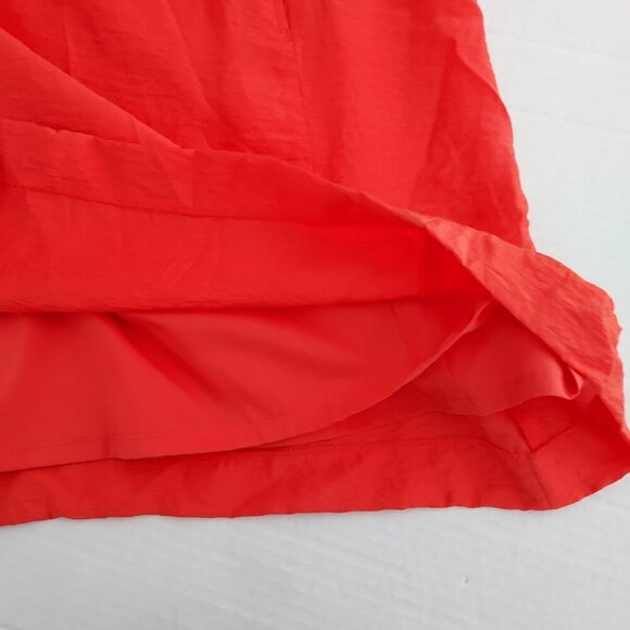 Anne Klein Sleeveless Flutter Collar Orange Dress Size 16 - Picture 2 of 11